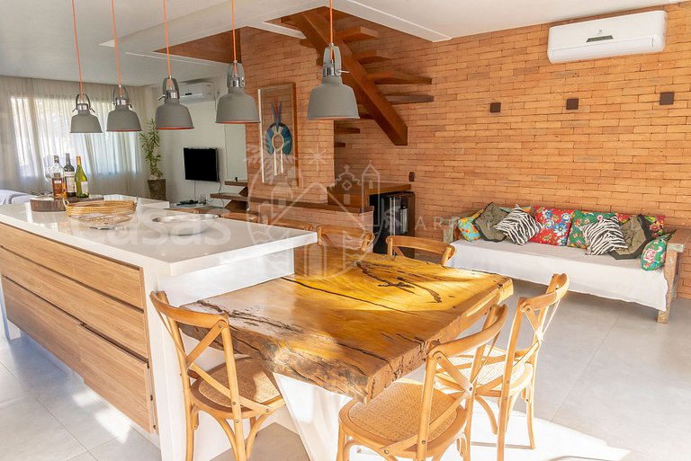 Casa Algodão - Com piscina exclusiva em condo 100m da praia