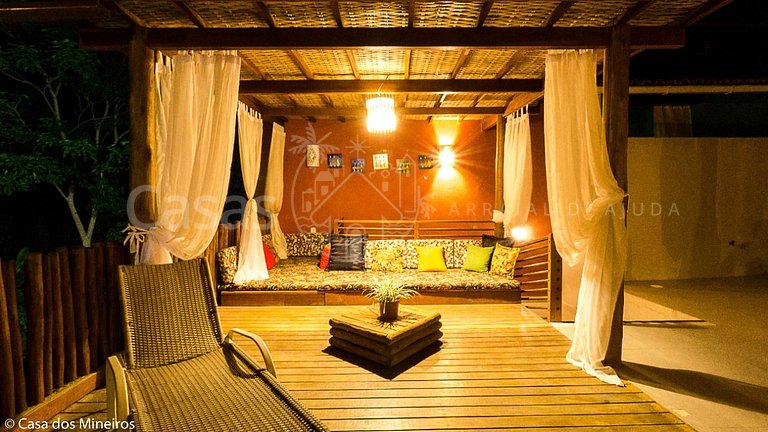 Casa Vermelha Área de lazer piscina exclusiva churrasqueira
