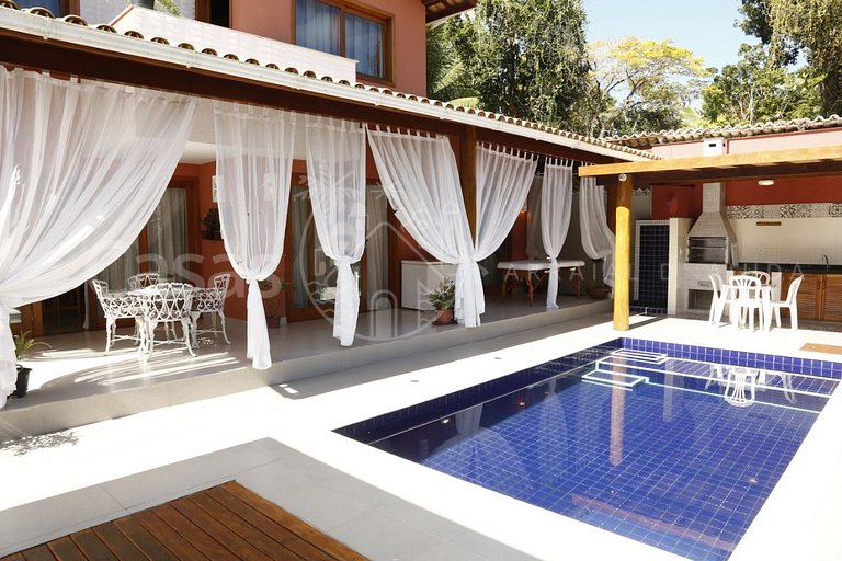Casa Vermelha Área de lazer piscina exclusiva churrasqueira