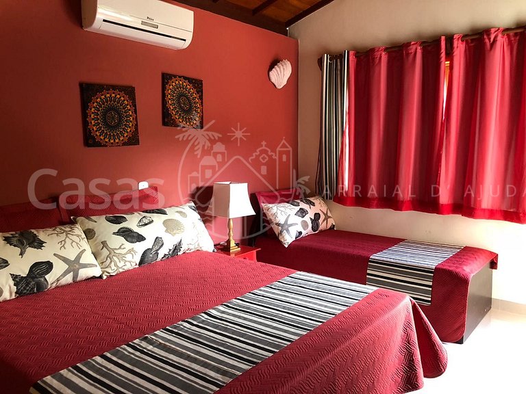 Casa Vermelha Área de lazer piscina exclusiva churrasqueira