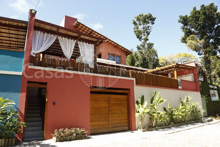 Casa Vermelha Área de lazer piscina exclusiva churrasqueira
