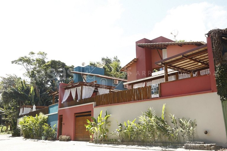 Casa Vermelha Área de lazer piscina exclusiva churrasqueira