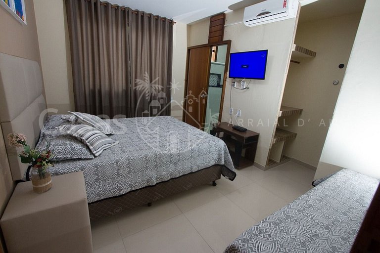 Flat Superior - Flat com dois quartos com piscina no centrin