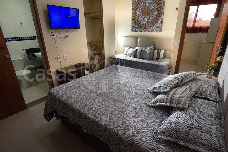 Flat Superior - Flat com dois quartos com piscina no centrin