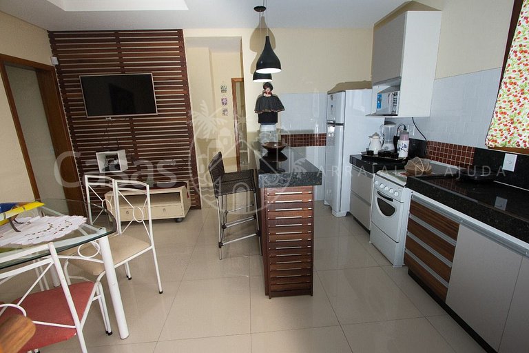 Flat Superior - Flat com dois quartos com piscina no centrin