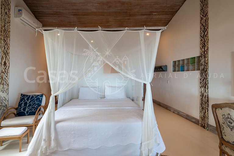 Villa Espelho das Águas - Pé na areia na Praia do Espelho