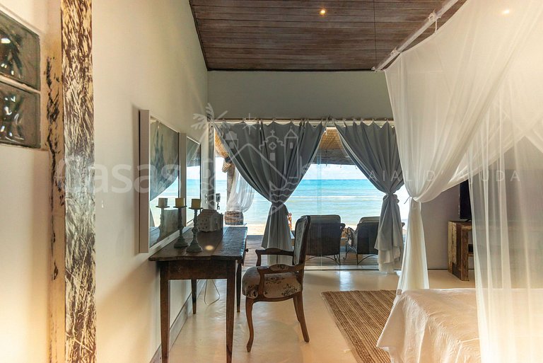 Villa Espelho das Águas - Pé na areia na Praia do Espelho