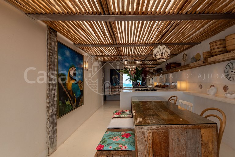 Villa Espelho das Águas - Pé na areia na Praia do Espelho