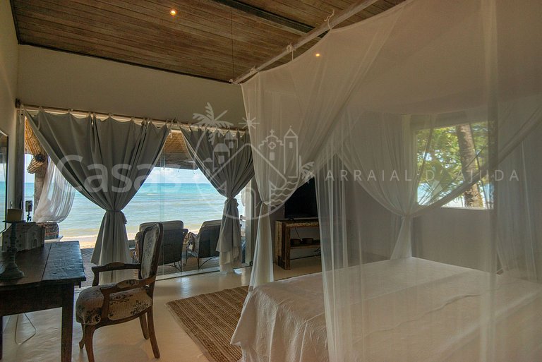 Villa Espelho das Águas - Pé na areia na Praia do Espelho