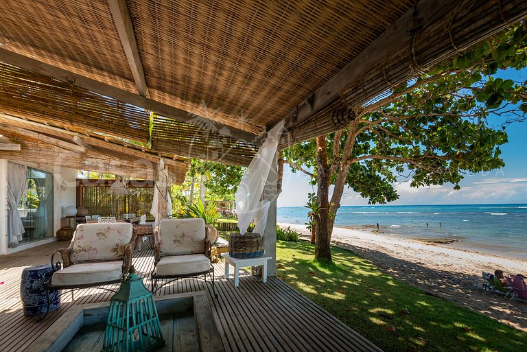 Villa Espelho das Águas - Pé na areia na Praia do Espelho