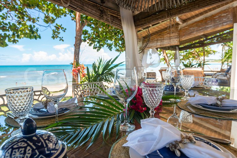 Villa Espelho das Águas - Pé na areia na Praia do Espelho
