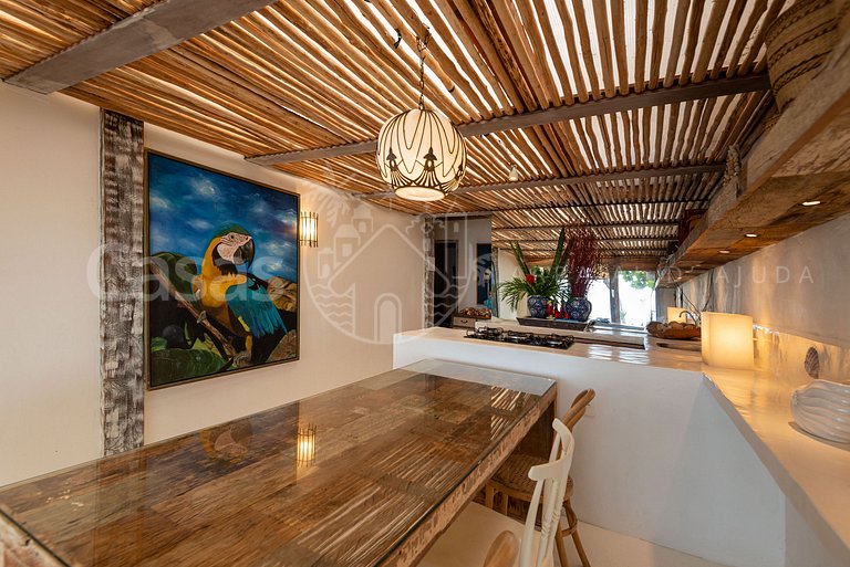 Villa Espelho das Águas - Pé na areia na Praia do Espelho