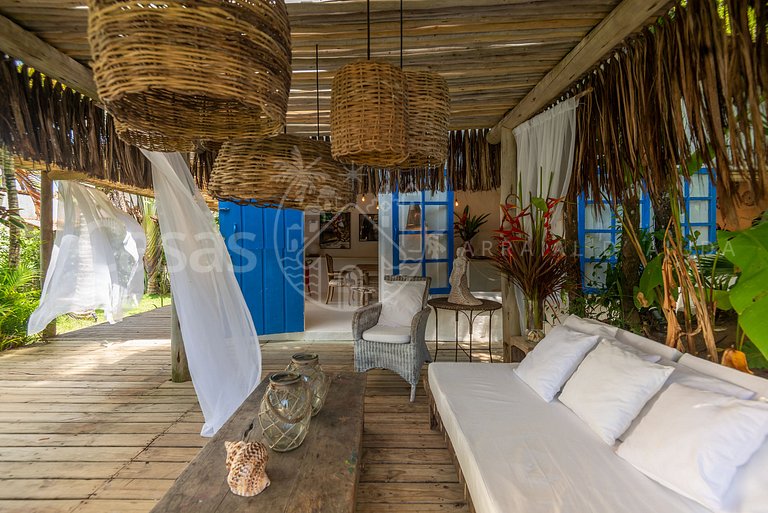 Casa Santorini - Praia do Espelho em frente ao mar