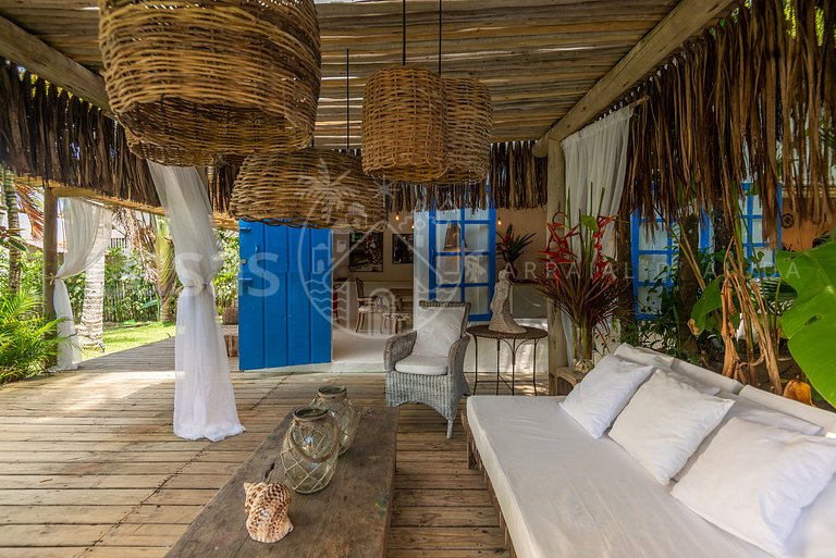 Casa Santorini - Praia do Espelho em frente ao mar