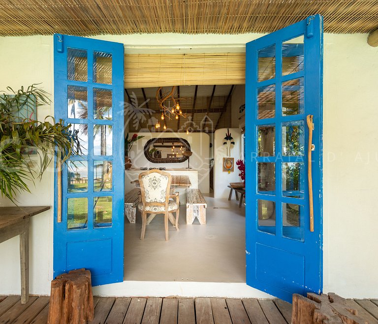 Casa Santorini - Praia do Espelho em frente ao mar