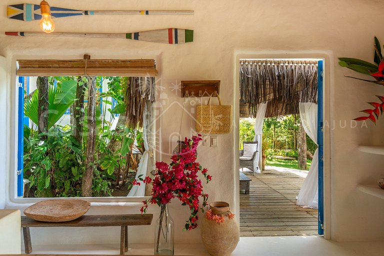 Casa Santorini - Praia do Espelho em frente ao mar