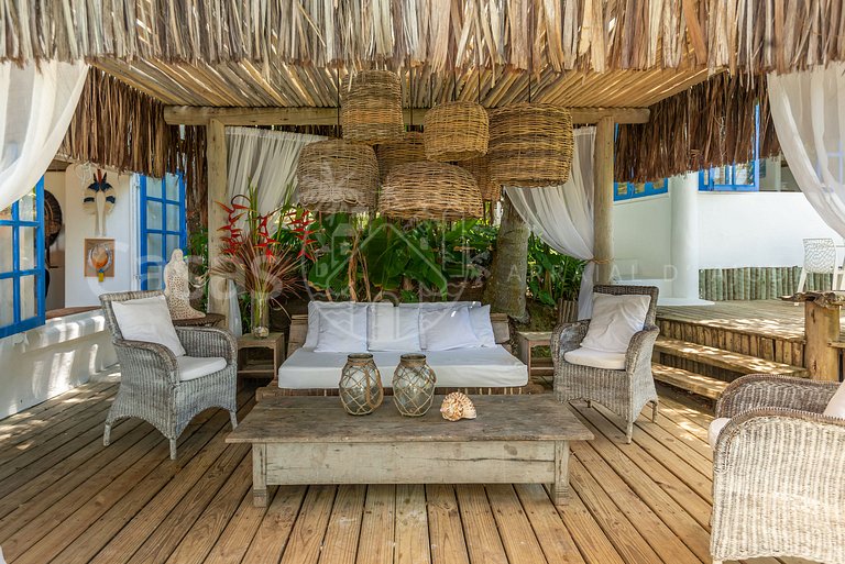 Casa Santorini - Praia do Espelho em frente ao mar