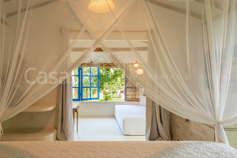Casa Santorini - Praia do Espelho em frente ao mar