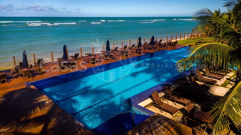 arraialdajuda, beira mar, praia, piscina, alto padrão, luxo