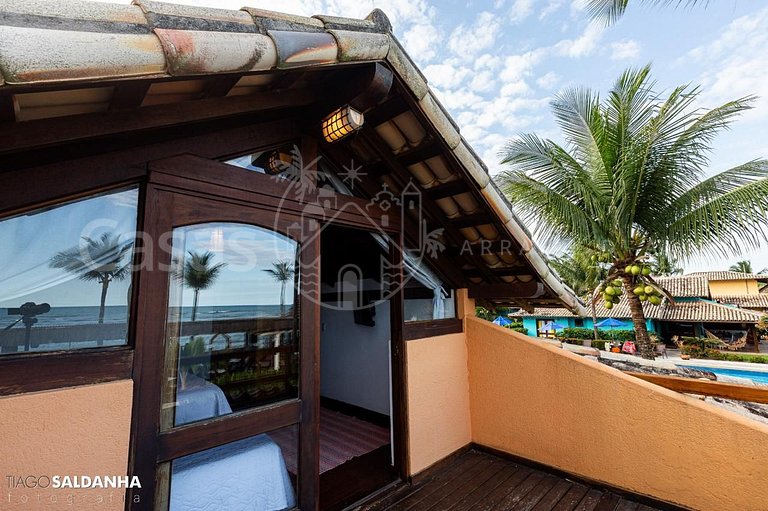 Casa Girassol - Casa com vista mar em condominio à beira mar