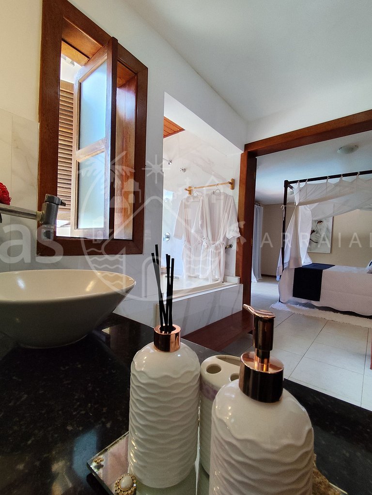 Casa Cacau - Pertinho da praia com piscina e churrasqueira