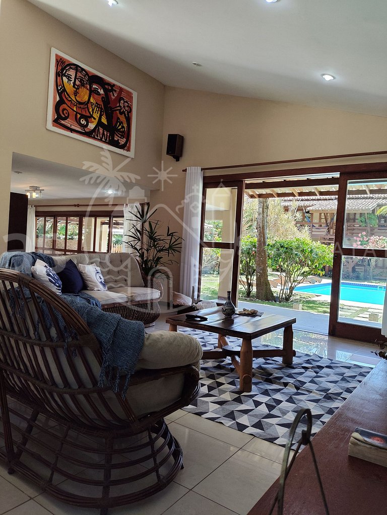 Casa Cacau - Pertinho da praia com piscina e churrasqueira
