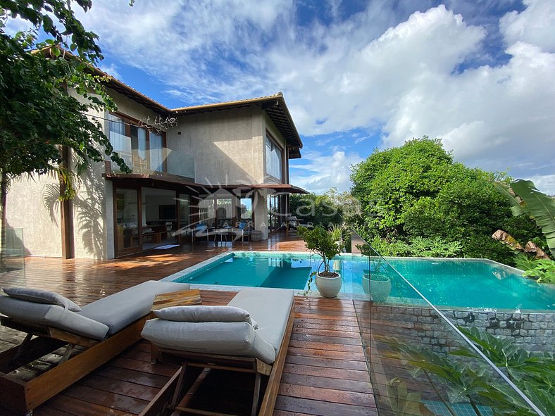 Casa Arraiô - Moderna em meio a natureza e piscina vista mar