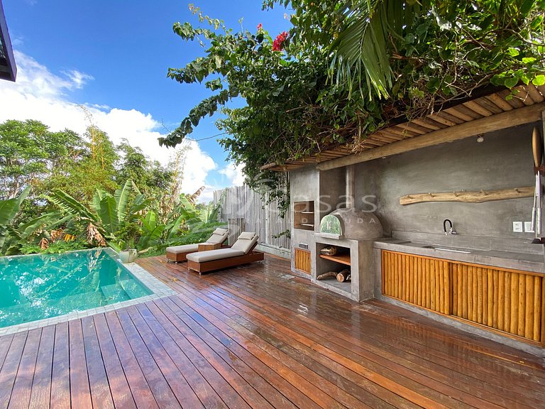 Casa Arraiô - Moderna em meio a natureza e piscina vista mar